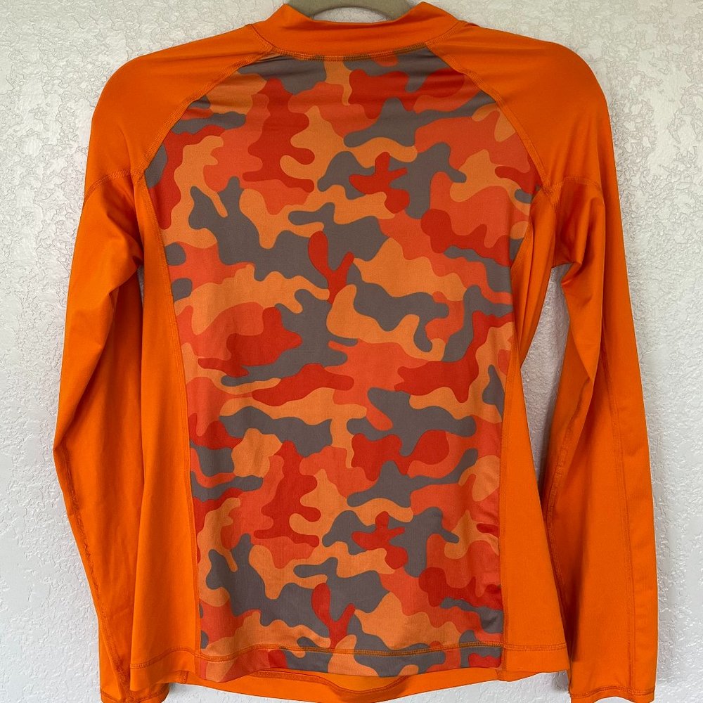 Lands End Orange Camo Long Sleeve Shirt. Boys XL. EUC.
